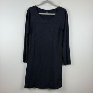 Horny Toad Mini Dress Women's Medium Gray Space-Dye Organic Cotton Blend Basic